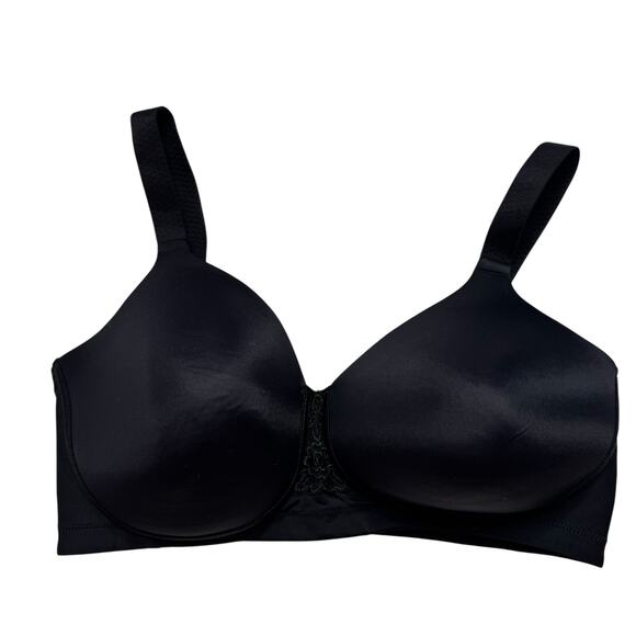 VANITY FAIR Beauty Back Full Figure Wireless Smoothing Bra Black Size 38DD 71380 - Picture 1 of 5